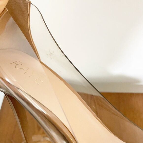 RAYE Nude Pointed Wrap Lace up 5 " Heel Stilettos 10 Quite Luxury Neutrals - Picture 8 of 12